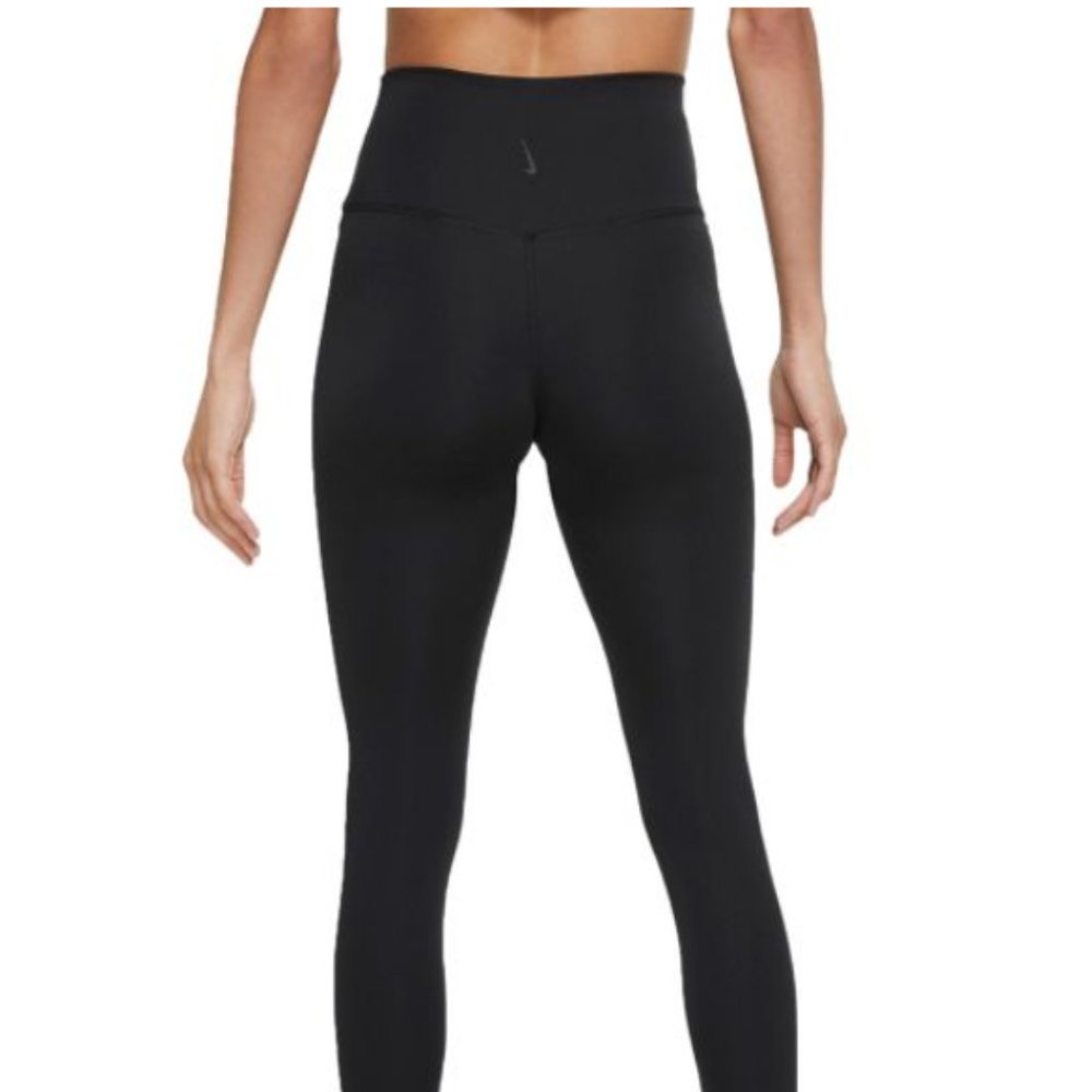 Nike Yoga 7/8 High Rise Leggings CU5293-010 Black Women's - Picture 4 of 4